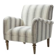 Quentin Striped Armchair - Gray
